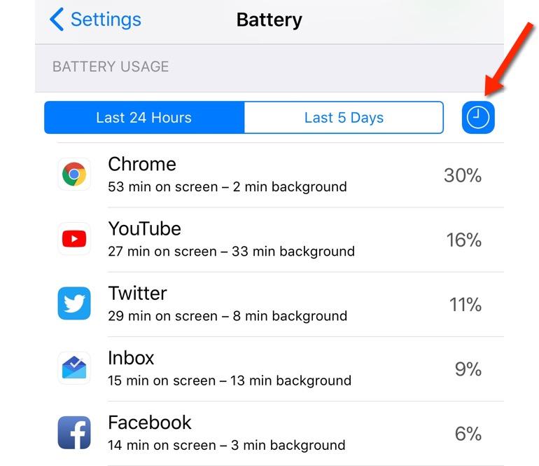 Background refresh settings in iOS 11, this time showing greater detail