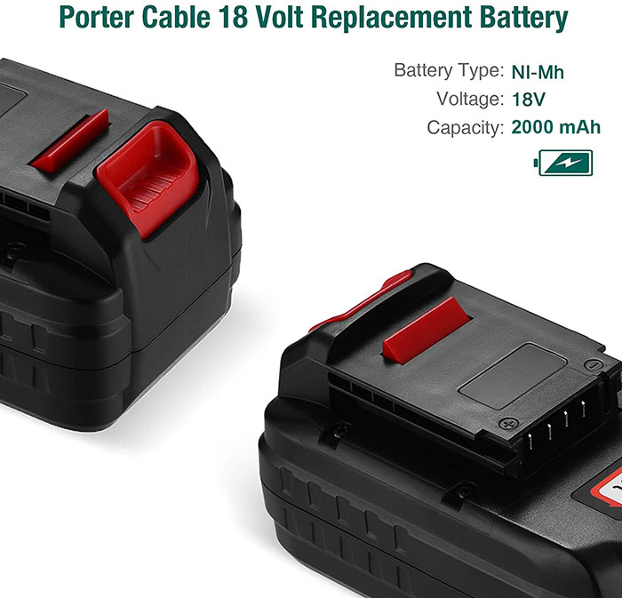Batería Ni-Cd de 18V 2.0Ah 2000mAh para herramienta eléctrica inalámbrica Porter Cable PC18B PC18BL PC18BLX